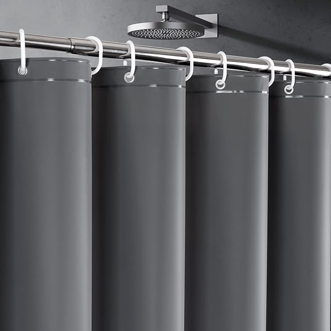 UFRIDAY Dark Grey Stall Shower Curtain Liner Premium PEVA 48 x78 inch, Heavy by UFRIDAY