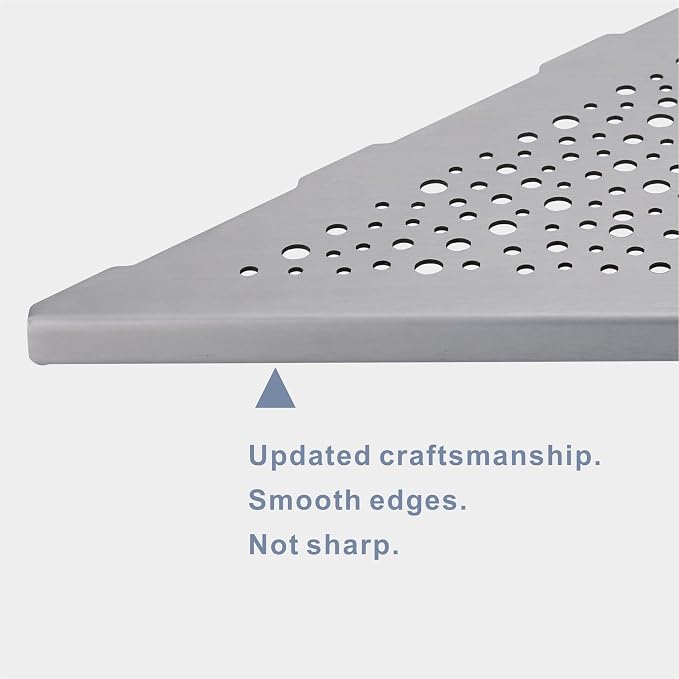 10" Brushed Nickel Corner Shower Shelf, No Drill 304 Stainless Steel Recessed - Image 4