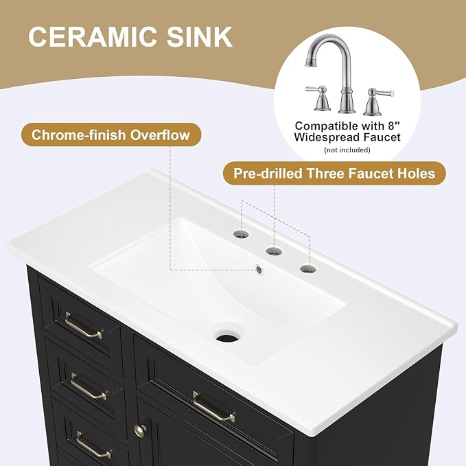 Linique 36" Bathroom Vanity - Image 5