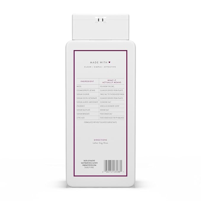 Native Vanilla & Cashmere Body Wash 18 fl oz - Image 12