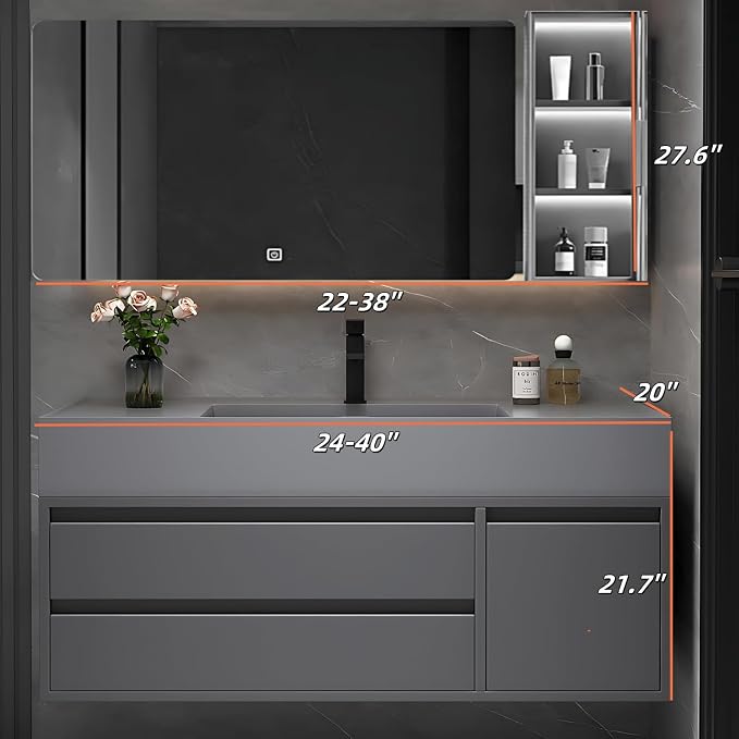 Wood Bathroom Cabinet - Image 2