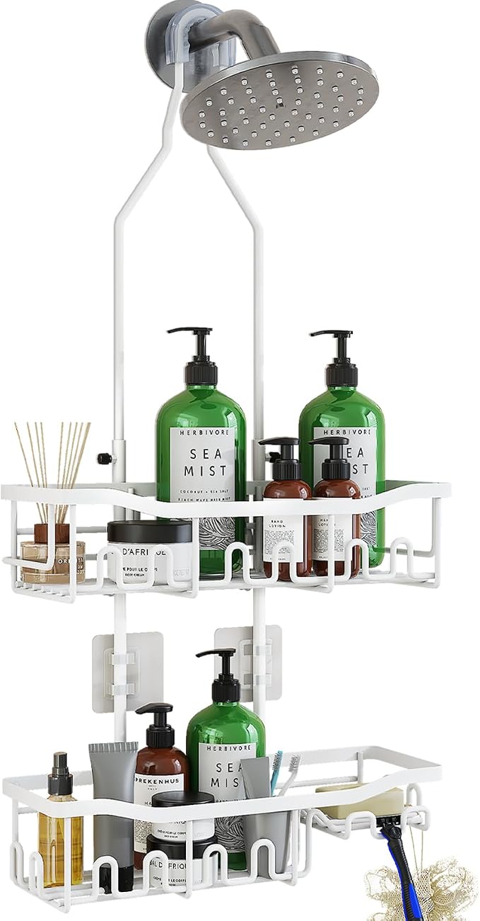 Upgraded Extended Length Shower Organizer by Joqixon