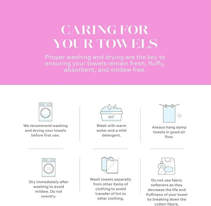 CASA COPENHAGEN White Bay, 6 Pieces Towel Set- White - Image 7