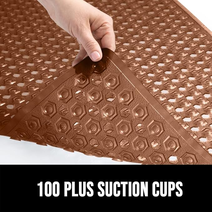 GORILLA GRIP Patented Square Shower Stall Mat, Small Bathtub Floor Mats - Image 7