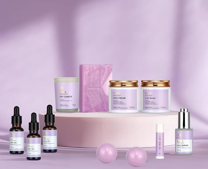 Skin Care Set for Women, Essential Oil, Scented Candle, Lavender Scented - Image 8