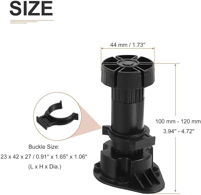 100x44mm Adjustable Leveling Feet - Image 2