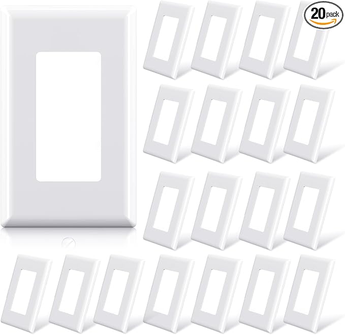 ELEGRP 1-Gang Screwless Decorator Wall Plates, Standard Size Unbreakable by ELEGRP%7CELEGROUP