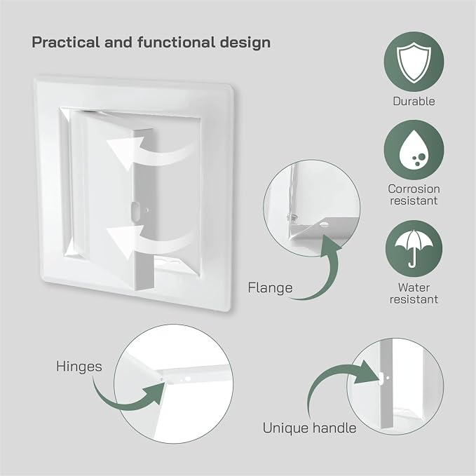 Vent Systems 4'' x 4'' Inch White - Image 3