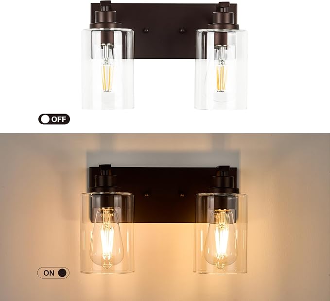2-Light Bathroom Light Fixtures Modern ORB Vanity Lights - Image 3