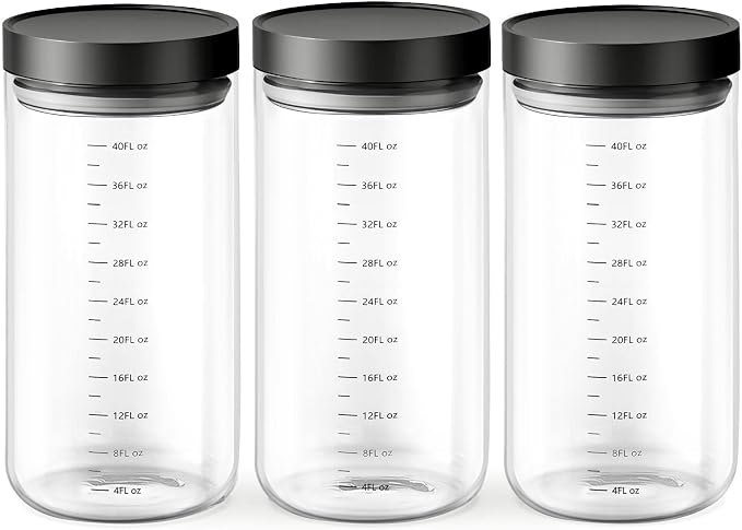 Danbark Set of 3 42oz Airtight Glass Storage Canisters - Image 9