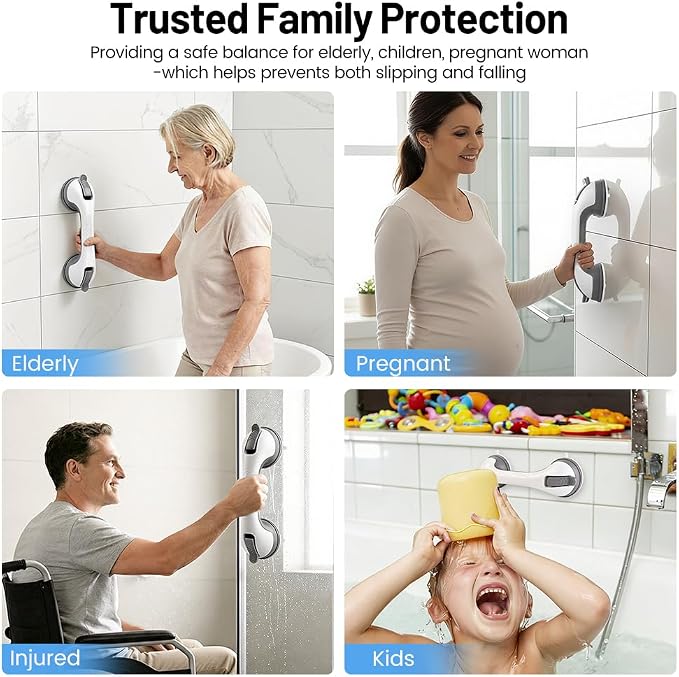 2 Pack Grab Bars for Shower Handle, Elderly Assistance Products, Seniors - Image 7