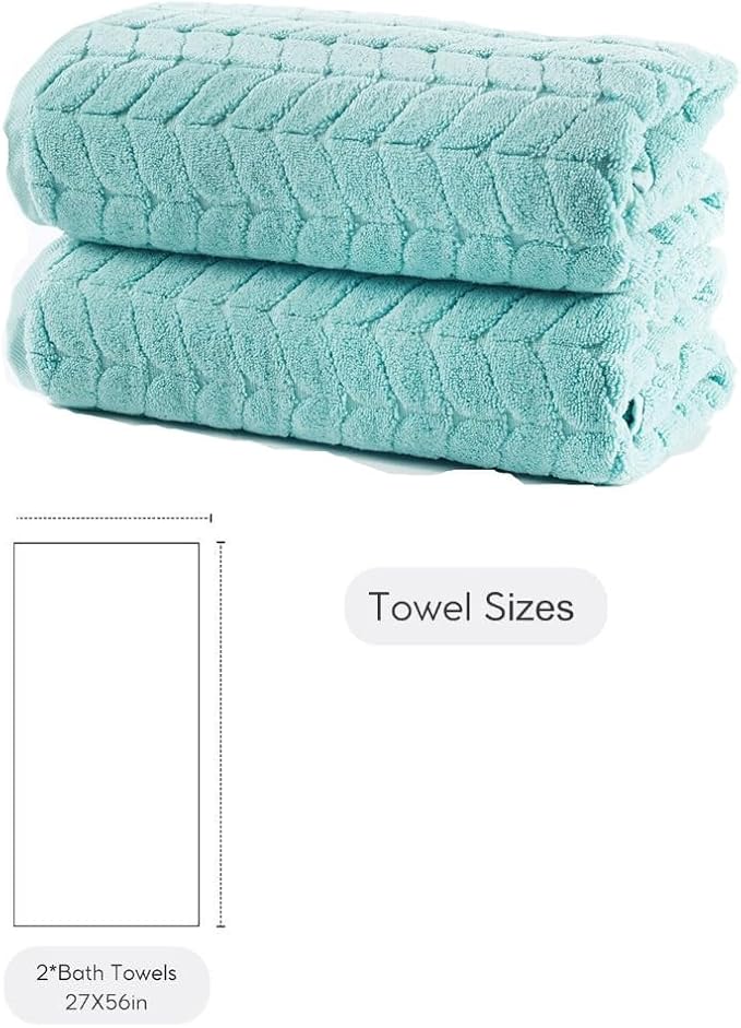 BAGNO MILANO Turkish Bath Towels, Soft Plush Jacquard Luxury Bath Towels - Image 2