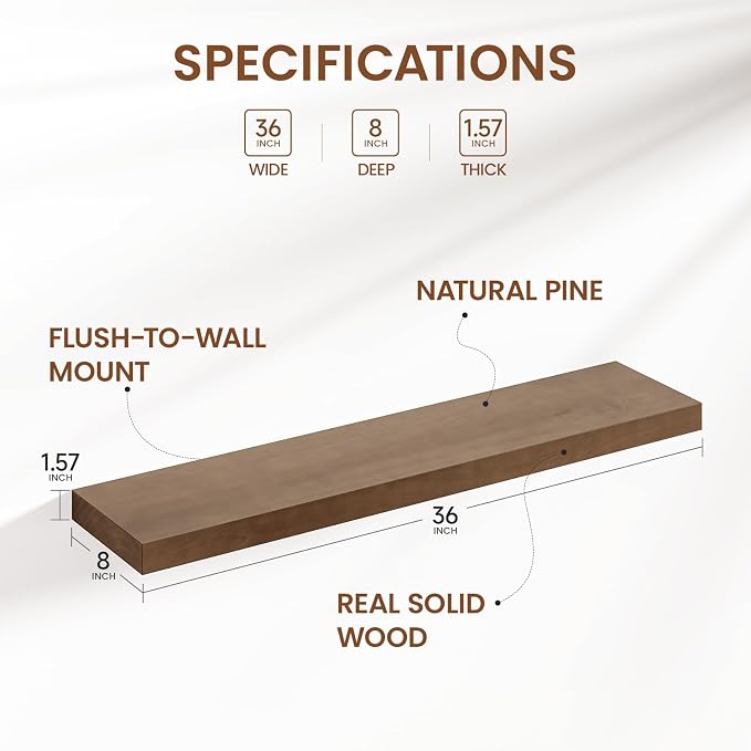 Heimlove 36 inch Floating Shelves - Image 2