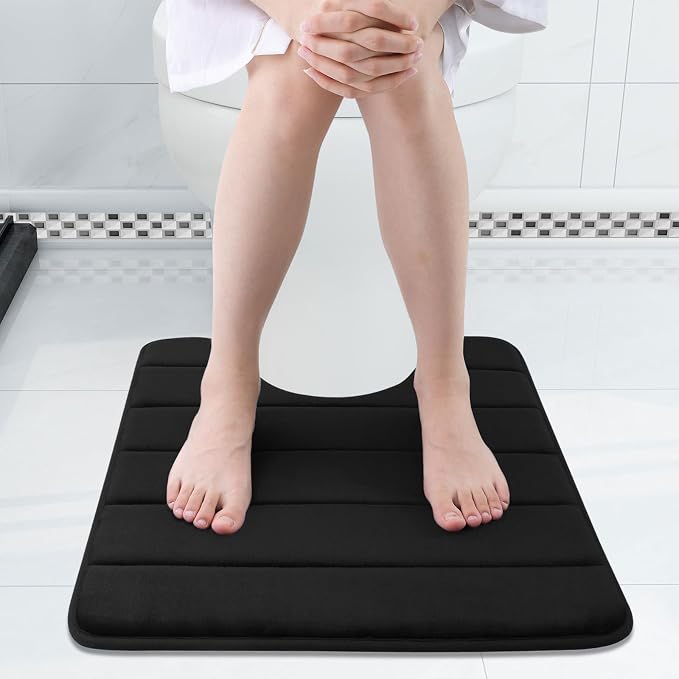 Buganda Memory Foam U-Shaped Contour Toilet Rugs, Non Slip Absorbent, Thick - Image 3