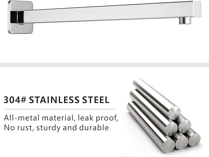 Voolan 20" Square Shower Arm - Image 4
