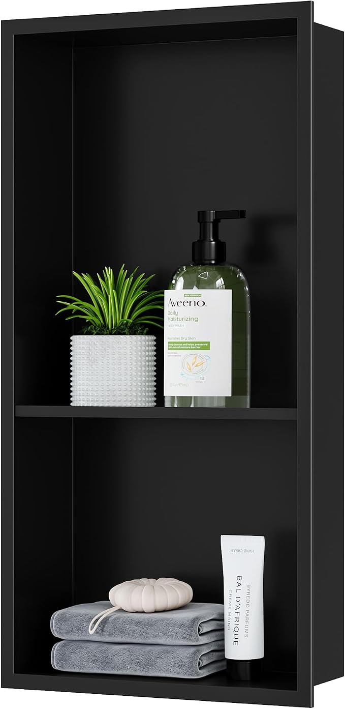 Neodrain No Tile Shower Niche, Stainless Steel Wall Cabinet 25.1"X13.1" - Image 3
