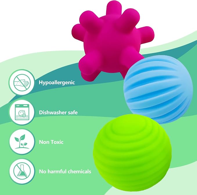 Sensory Ball for Babies 6 to 12 Months, Baby Balls for Toddlers 1-3 Massage - Image 7