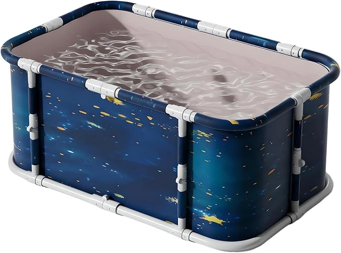 Portable Foldable Ice Bath Tub, Large Portable Soaking Bath Tub by GENDLTHIJ