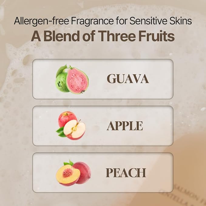HEVEBLUE Salmon Fruity Centella Body Wash - Image 5
