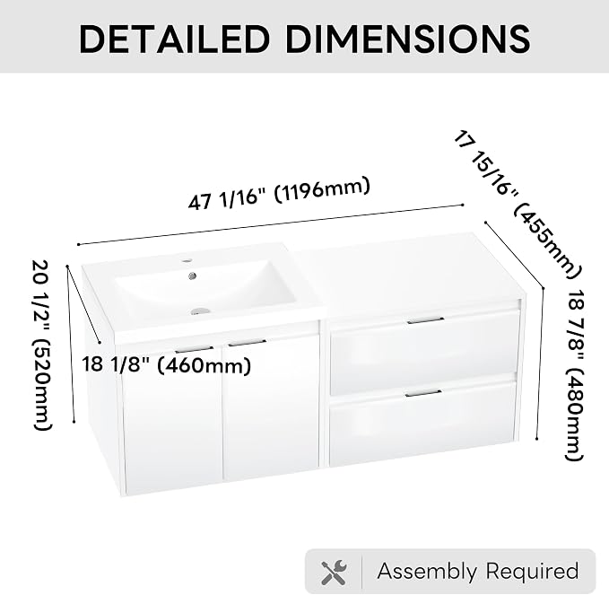 48 inch Floating Bathroom Vanity - Image 2