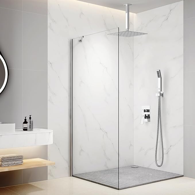 SR SUN RISE 12 Inch Ceiling Mounted Shower System Rain Mixer Combo Set Rainfall - Image 3