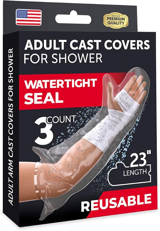 100% Waterproof Cast Covers for Shower Arm by Mighty-X
