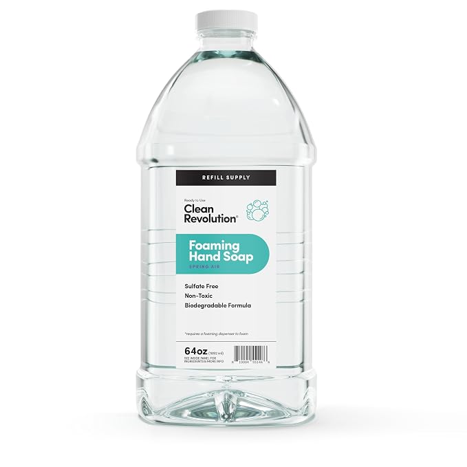 Clean Revolution Foaming Hand Soap Refill Supply Container, Ready to Use Formula by CleanRevolution