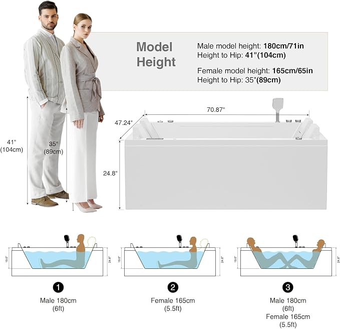 Empava PRO Series Whirlpool Tub - Image 12