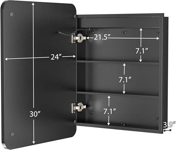 ROOMTEC Lighted Medicine Cabinet - Image 4