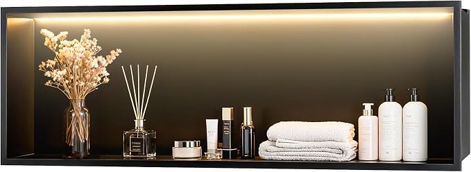 WICHEMI Stainless Steel Shower Niche 36" X 12", No Tile Needed Wall Niche by WICHEMI