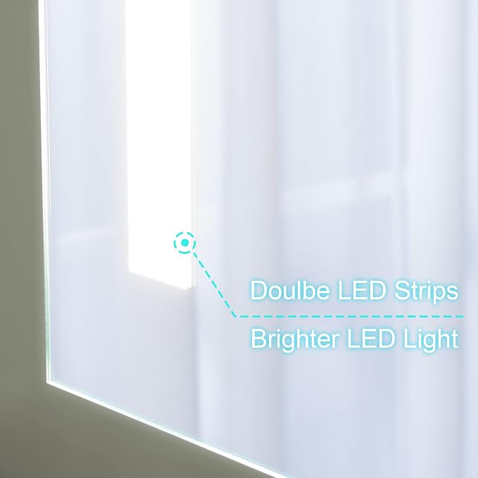 WELLFOR 30" X 30" LED Medicine Cabinet - Image 8