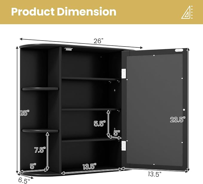 RELAX4LIFE Bathroom Wall Cabinet - Image 3