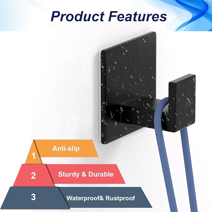 Adhesive Towel Hooks, Shower Hooks - Image 6