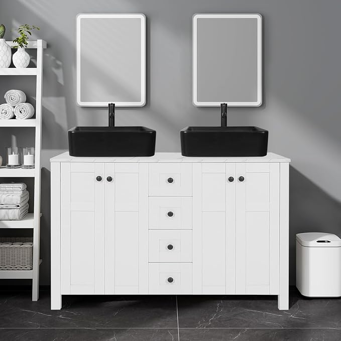 48-inch White Bathroom Vanity by Solidee