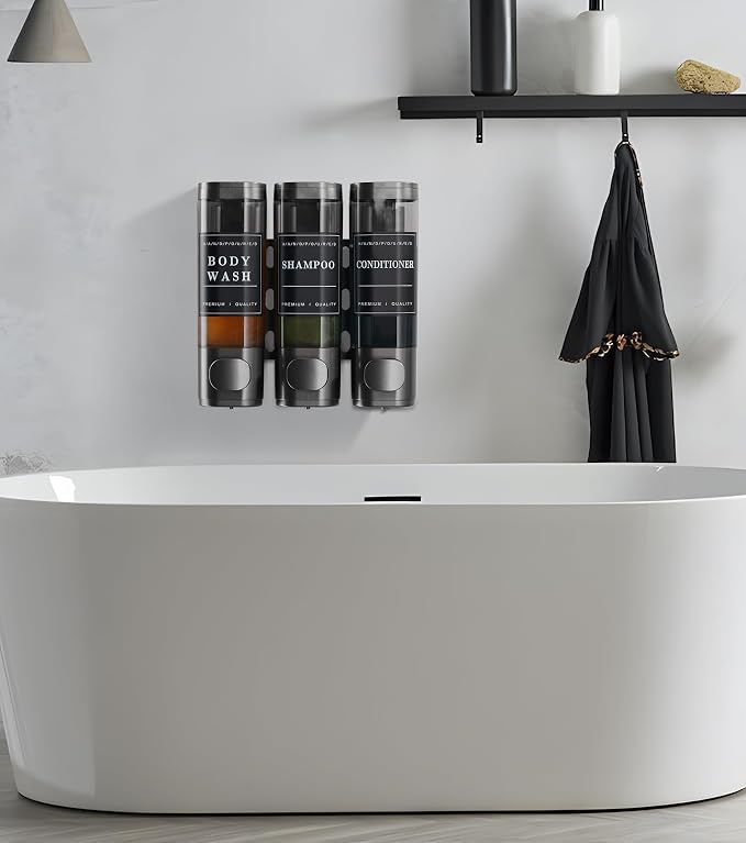 Shower Soap Dispenser Wall Mounted No Drill Shampoo Dispenser - Image 6