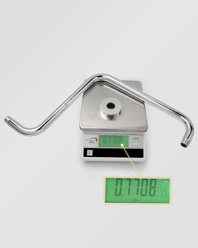 PHASAT 16 Inches Shower Arm Extension, S shaped Shower Arm - Image 7