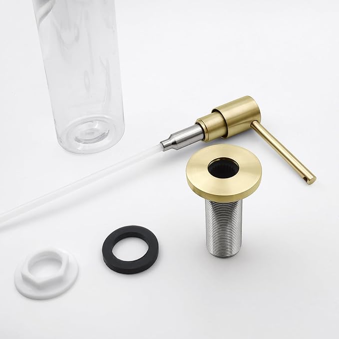 Deck Mounted Brass Kitchen Sink Soap Dispenser or Lotion Dispenser - Image 5
