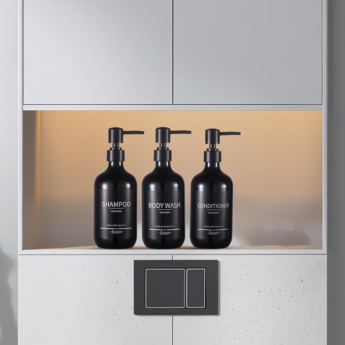 Shampoo and Conditioner Dispenser16.9oz Refillable Shampoo and Conditioner - Image 7