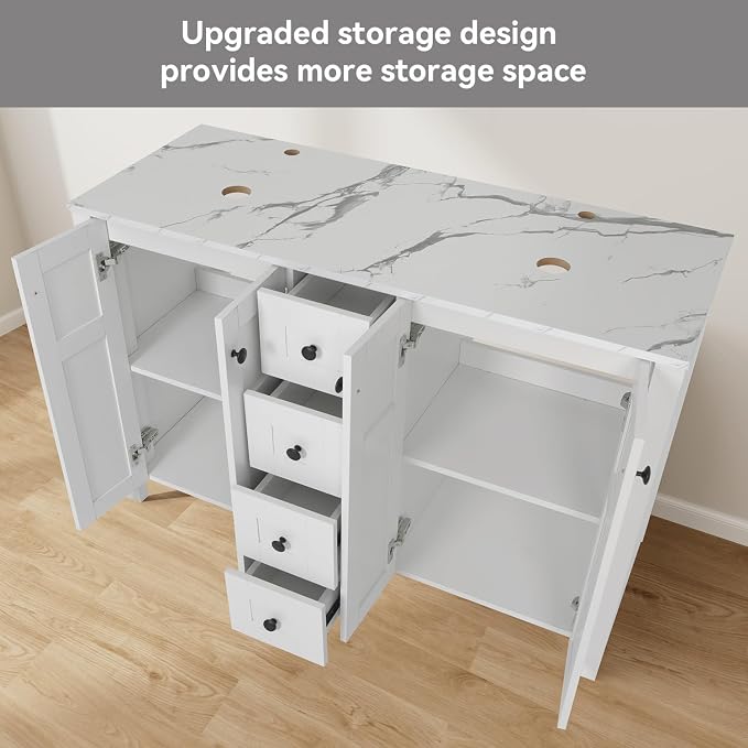 48 inch White Bathroom Vanity - Image 6