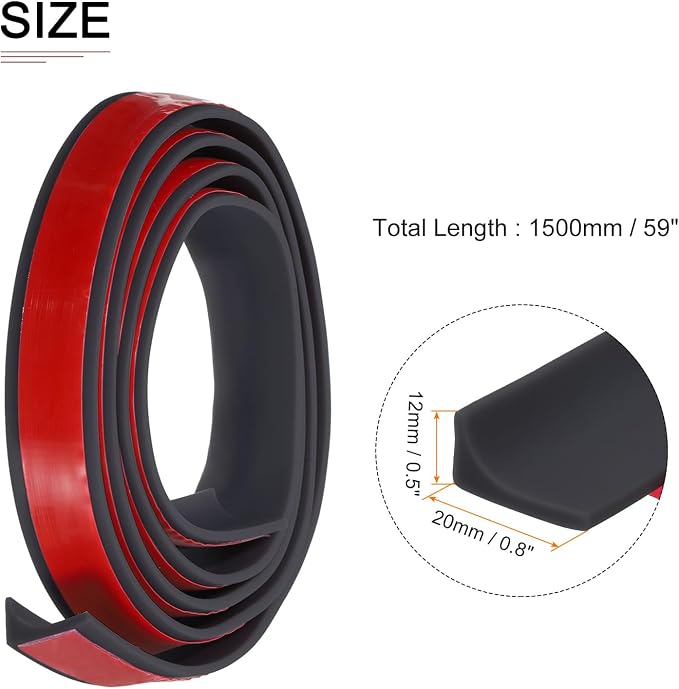 59"x0.8"x0.5" Collapsible Shower Barrier Stopper - Image 2