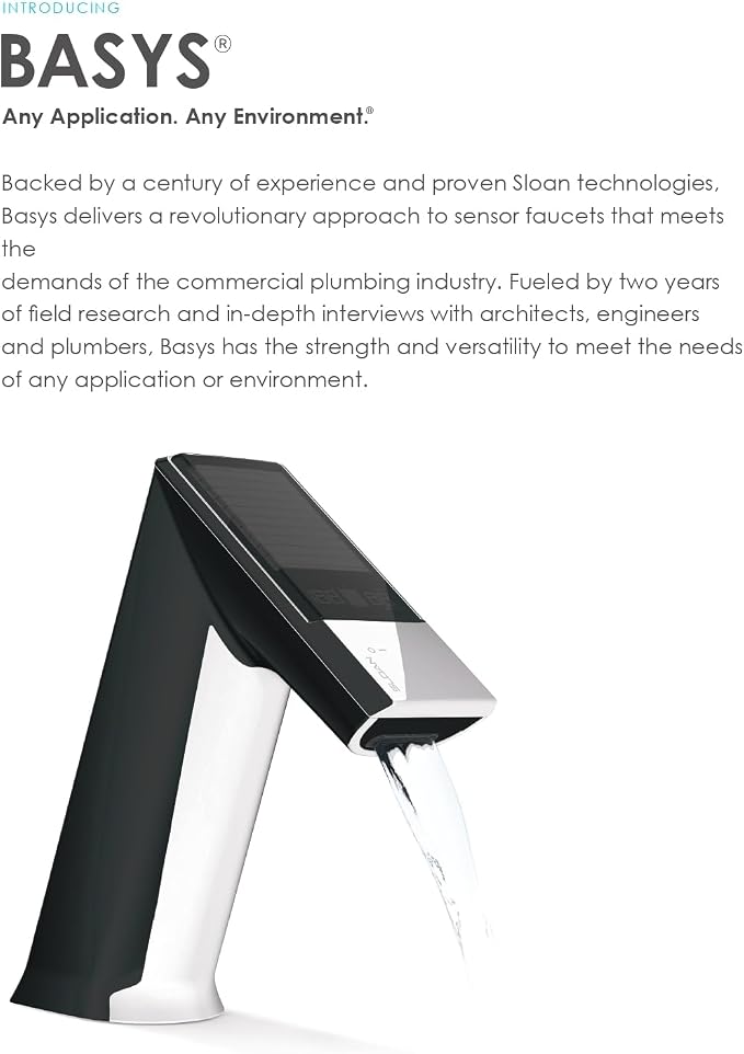 Sloan BASYS EFX-250 Sensor Activated Touch-Free Faucet, Commercial Grade - Image 3