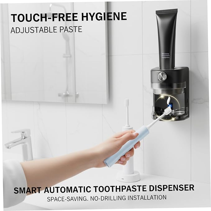 Automatic Toothpaste Dispenser, Smart Sensor Electric Toothpaste Dispenser Wall - Image 6