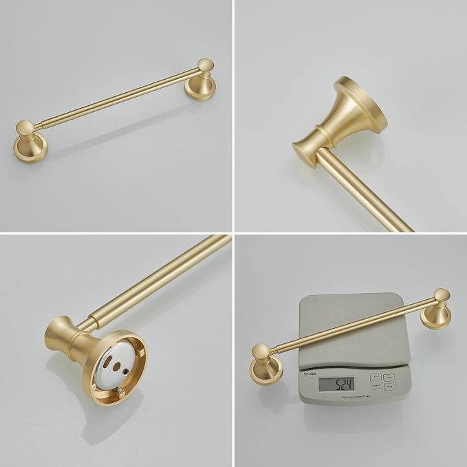 BESy Adjustable 16 to 26 Inch Bath Towel Bar Rack - Image 4