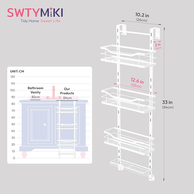 SWTYMIKI Over the Door Shower Caddy - Image 7
