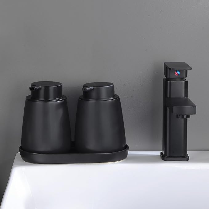Matte Black Round Soap Dispenser Tray - Image 5