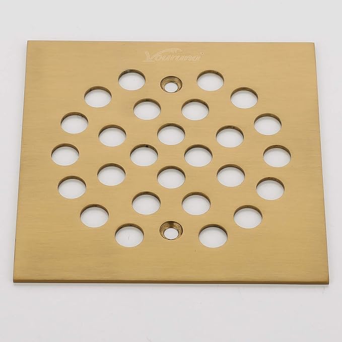 Square 4-1/4（4.25） inch （108mm*108mm） Screw-in Shower Floor Drain Grate Strainer - Image 5