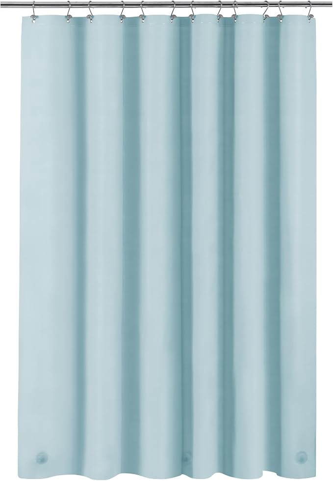 Light Blue Shower Curtain Liner by BarossaDesign