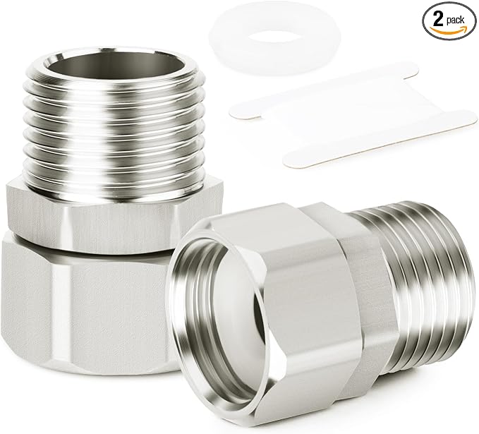 TAISHER 2PCS 304 Stainless Steel Flexible Movable Connector, 1/2" Male by TAISHER