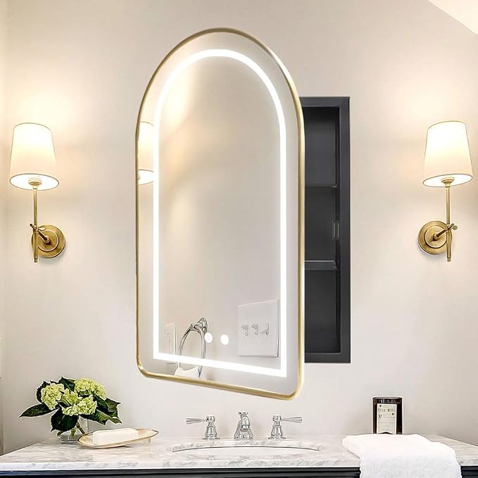 Lighted Arched Medicine Cabinet by Mepplzian