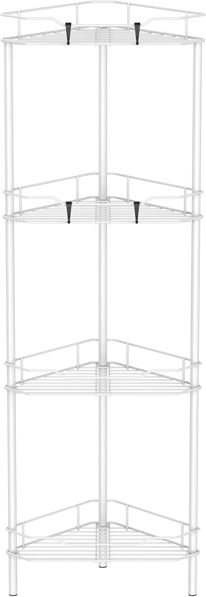 4 Tier Floor Standing Corner Shower Caddy Organizer Shelf by HuggieGems